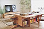 书房、客厅一件成形！日本 HIRASHIMA 书桌沙发