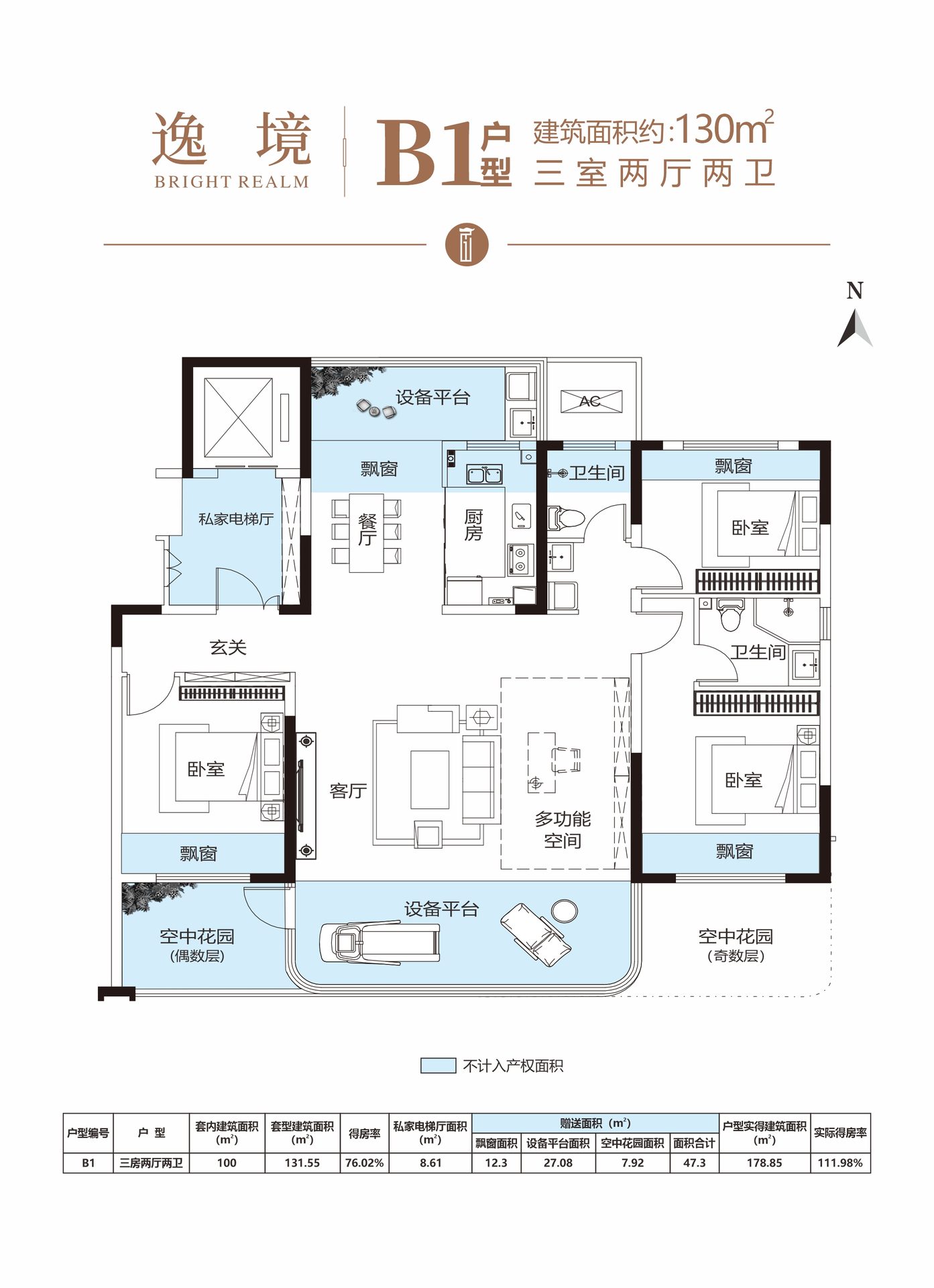 科建龙湖壹号院建筑外立面与露台分布示意